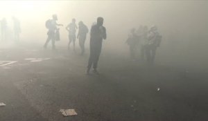 Gilets jaunes: vives tensions avenue de Wagram à Paris