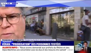 Tests: "De plus en plus de gens se disent prioritaires", selon le président du syndicat national des biologistes