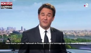 Marie-Sophie Lacarrau : Nathanaël de Rincquesen lui rend hommage après son départ de France 2 (vidéo)