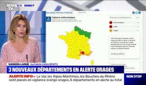 Orages: 3 nouveaux départements en vigilance orange, le Var, les Alpes-Maritimes et les Bouches-du-Rhône