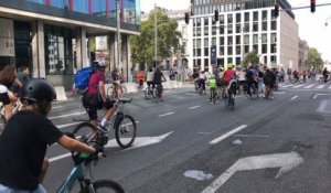 Un dimanche sans voitures à Bruxelles sous le soleil