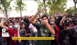 Espagne : manifestations contre un nouveau confinement à Madrid