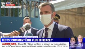 Tests Covid: Olivier Véran annonce "un objectif de rendu de résultat dans les 24h" pour les personnes prioritaires