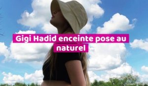 Gigi Hadid enceinte pose au naturel