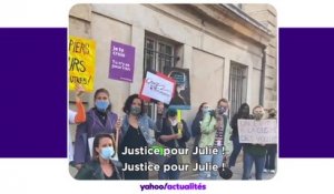 "Justice pour Julie" : les militantes féministes devant la cour d'appel de Versailles pour demander la requalification en viol