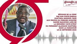 Audio: Réponse de la CDRP par son Porte-parole Ouattara Gnonzié, face aux propos du Premier ministre Hamed Bakayoko lors de la dernière visite d’état du président Alassane Ouattara dans la marahoué le 26 septembre 2020