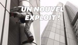 Le Spider-Man français a escaladé un gratte-ciel à Francfort en tenue de cowboy
