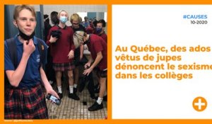 Au Québec, des ados vêtus de jupes dénoncent le sexisme dans les collèges