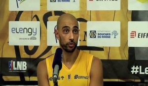 Karim Atamna après la victoire de Fos Provence Basket contre St Quentin