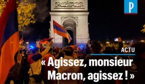 Haut-Karabakh  : une centaine d’Arméniens bloquent les Champs-Elysées