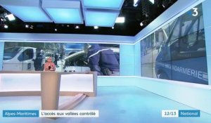 Intempéries dans les Alpes-Maritimes : les gendarmes contrôlent l’accès aux vallées sinistrées