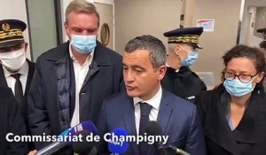 Attaque du commissariat de Champigny : En visite sur place cette nuit, Gérald Darmanin veut interdire les mortiers d'artifice dont se sont servis les agresseurs