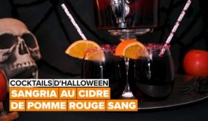 Cocktails d'Halloween : sangria au cidre de pomme rouge sang