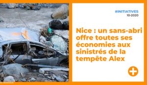 Nice : un sans-abri offre toutes ses économies aux sinistrés de la tempête Alex