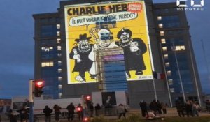 Montpellier : Des Unes de «Charlie Hebdo» projetées sur l'hôtel de région