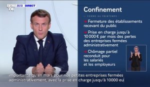 Emmanuel Macron: "Les établissements recevant du public, comme les bars et restaurants seront fermés"