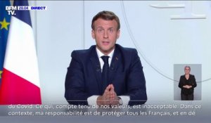 Emmanuel Macron: "Ma responsabilité est de protéger tous les Français, et en dépit des polémiques (…) je l'assume pleinement"