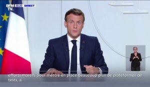 Covid-19: Emmanuel Macron évoque un vaccin pour "l'été", selon "les scientifiques"