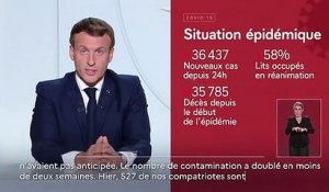 Emmanuel Macron - Adresse aux Français le 28 octobre 2020 et annonce d'un nouveau confinement