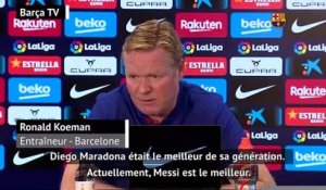 8e j. - Koeman : "On ne peut pas comparer Messi et Maradona"