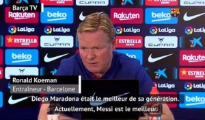 8e j. - Koeman : "On ne peut pas comparer Messi et Maradona"