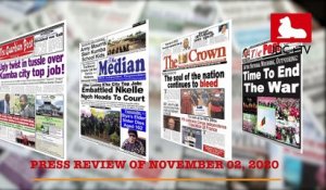 CAMEROONIAN PRESS REVIEW OF NOVEMBER 02, 2020