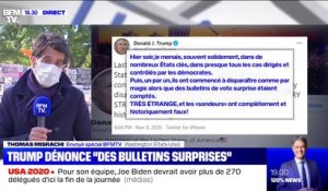 Donald Trump dénonce sur Twitter "l'apparition de bulletins surprises" dans la nuit