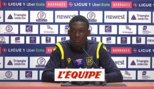 Kolo Muani : « Il faut que l'on finisse le travail » - Foot - Barrages L1/L2 aller - Nantes
