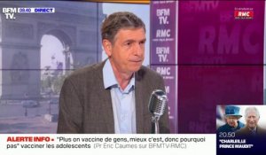 Vaccination: le professeur Éric Caumes est "persuadé qu'elle doit être rendue obligatoire dans certaines professions"