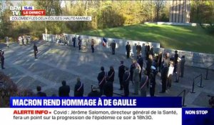 Hommage à de Gaulle: Emmanuel Macron dépose une gerbe au pied du mémorial de Colombey-Les-Deux-Églises