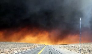 Scène surréaliste filmée pendant les incendies en Californie