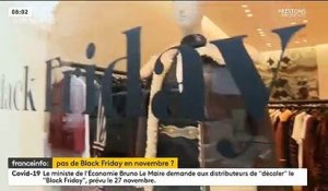 Black Friday - Le ministre de l'Economie Bruno Le Maire demande un report du rendez-vous commercial prévu le 27 novembre prochain - VIDEO