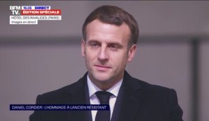 Emmanuel Macron lors de l’hommage à Daniel Cordier: "Cher Daniel, cette flamme que vous avez allumée avec vos compagnons ne s’éteindra pas"
