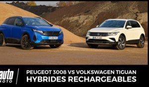 Peugeot 3008 vs Volkswagen Tiguan : duel d'hybrides rechargeables