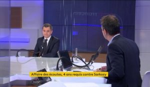 Affaire des "écoutes" : Gérald Darmanin prend la défense de Nicolas Sarkozy, "un homme qui est honnête"