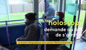 Un bouton d'arrêt holographique testé dans des bus des Yvelines pour éviter les contacts