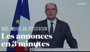 Couvre-feu, Noël, nouvel-an, cinémas... : l'essentiel des annonces de Jean Castex