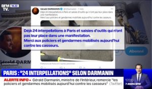 Manifestation à Paris: Gérald Darmanin annonce que 24 interpellations ont eu lieu