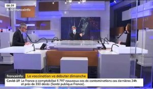 Début de la campagne de vaccination, nouvelle variante du coronavirus : le professeur Jean-Daniel Lelièvre était l'invité du 8h30 franceinfo