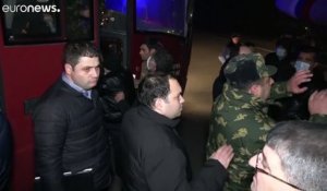 Le retour à Erevan des prisonniers de guerre arméniens, dans le cadre de l'échange