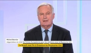 Brexit : l'absence d'accord sur le programme Erasmus "est un échec, mais un échec pour les Britanniques", selon Michel Barnier.