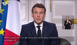 Emmanuel Macron: "Ce 'quoi qu'il en coûte', je l'assume"