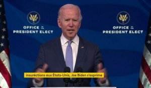 Etats-Unis : Joe Biden qualifie d'"insurrection" les violences au Capitole