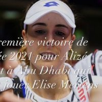 WTA - Abu Dhabi 2021 - Alizé Cornet : "Ça fait du bien de commencer l'année par une victoire"