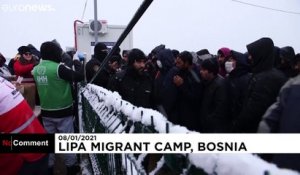 En Bosnie, les migrants du camp Lipa dans le froid et la neige
