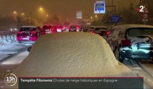 Filomena : la tempête de neige sème le chaos en Espagne
