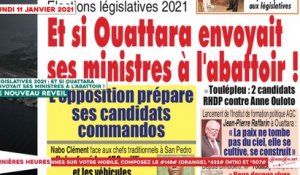 Le Titrologue du 11 Janvier 2021: Législatives 2021, et si Ouattara envoyait ses ministres à l’abattoir !
