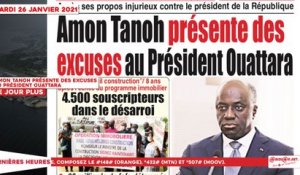 Le Titrologue du 26 Janvier 2021: Amon Tanoh présente des excuses au président Ouattara