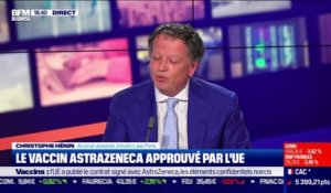 Christophe Hénin (Cabinet Intuity) : Le vaccin AstraZeneca approuvé par l'UE - 29/01