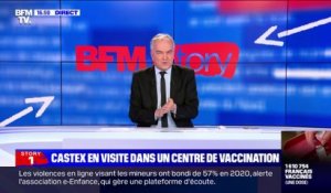 Story 1 : Jean Castex en visite dans un centre de vaccination à Suresnes - 03/02